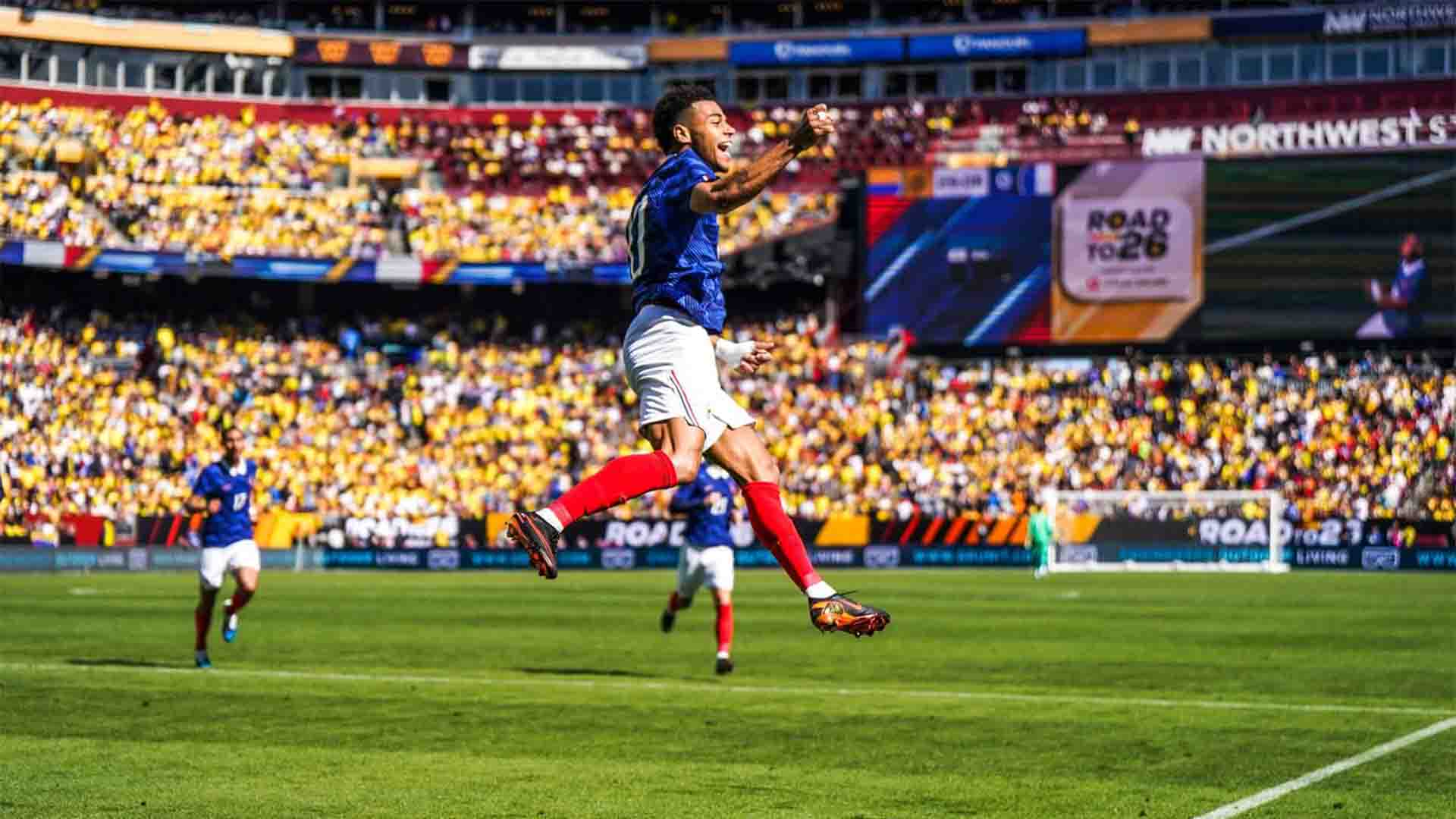 Brace Doué Bawa Prancis Bekuk Kolombia 3-1