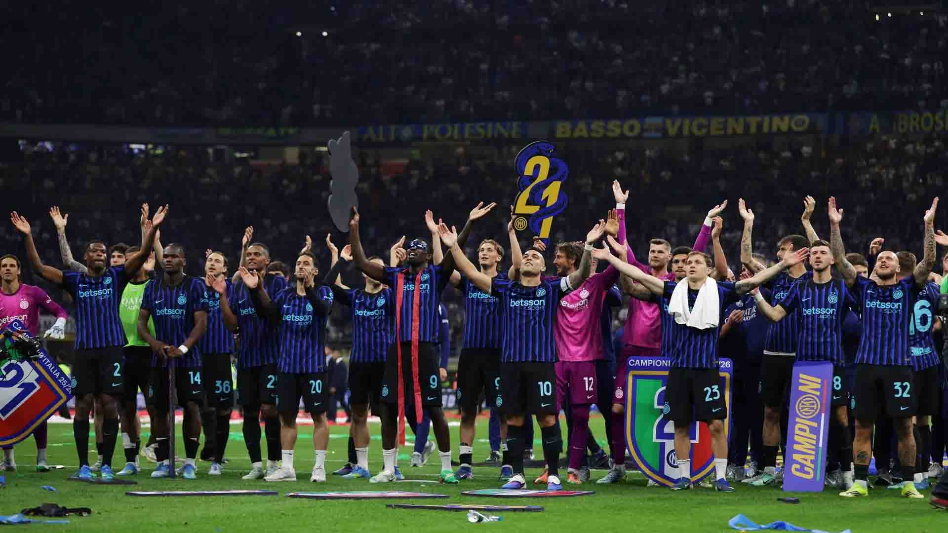 Inter Milan Segel Scudetto ke-21 usai Bungkam Parma 2-0 di San Siro