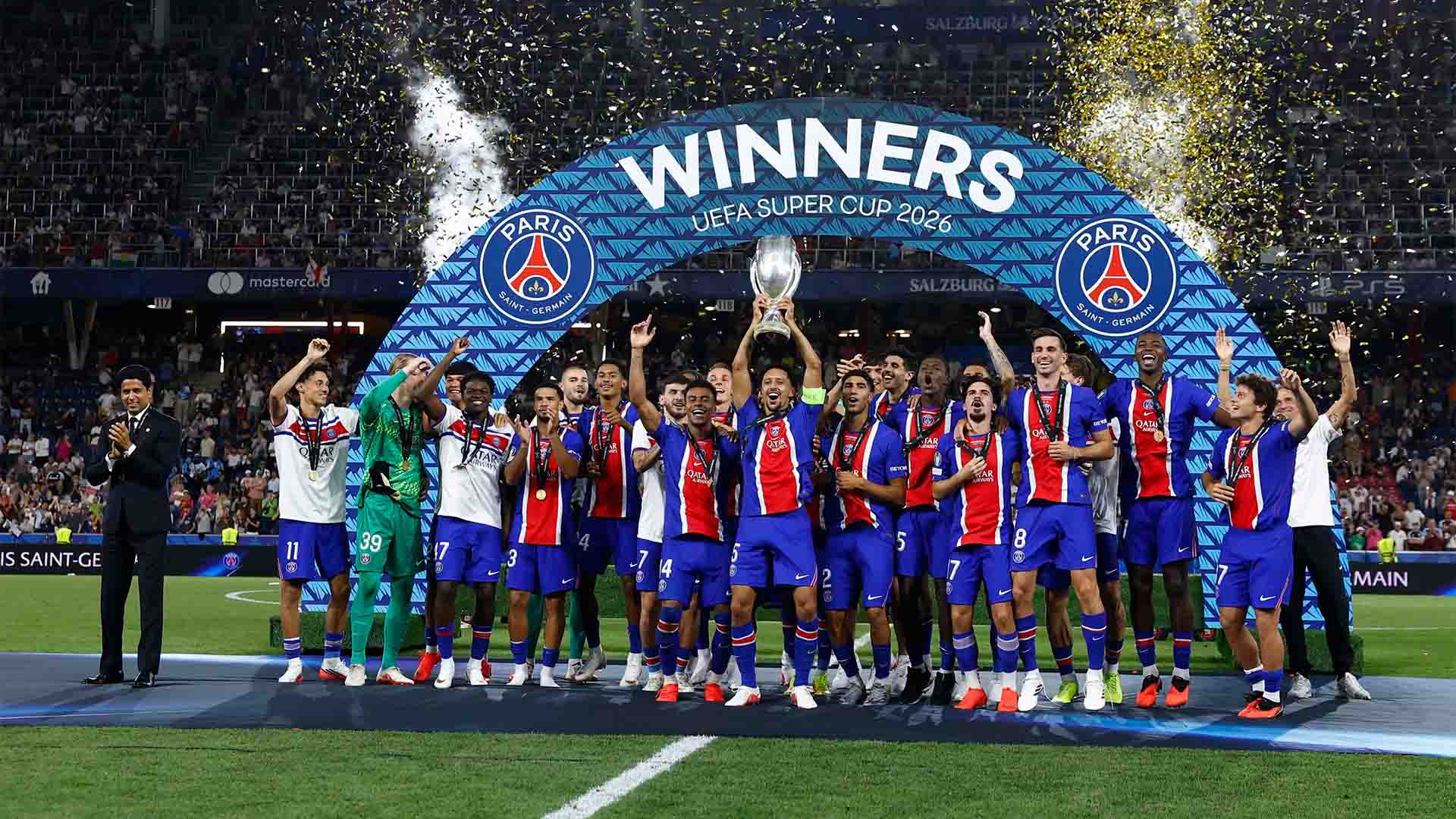PSG 2-1 Aston Villa: Gol Doué Pastikan PSG Pertahankan Gelar Piala Super UEFA