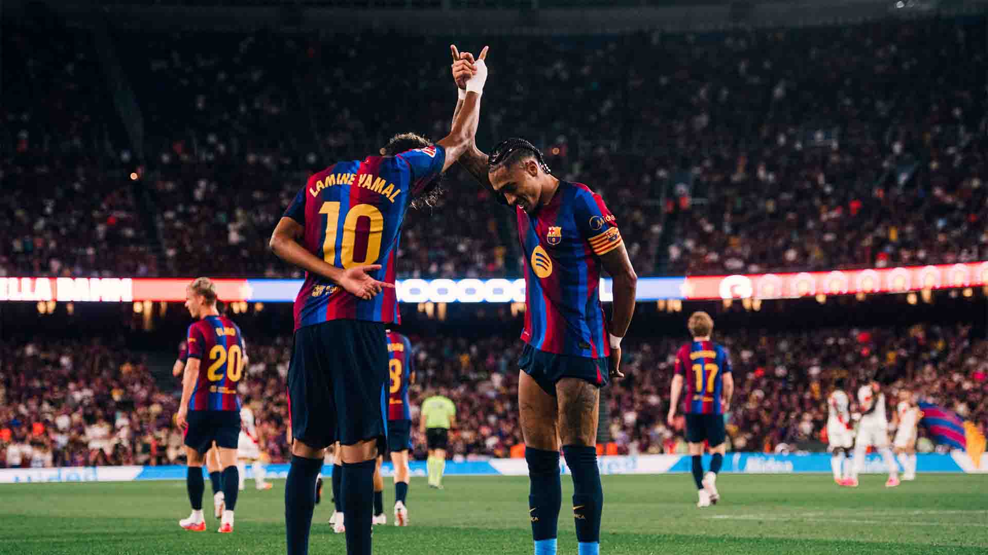 Raphinha dan Yamal Menggila, Barcelona Hancurkan Rayo Vallecano 5-2